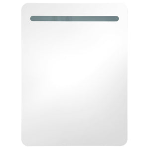 vidaXL LED Bathroom Mirror Cabinet Concrete Grey 60x11x80 cm