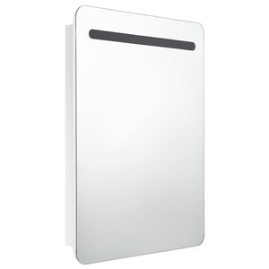 vidaXL LED Bathroom Mirror Cabinet Shining White 60x11x80 cm