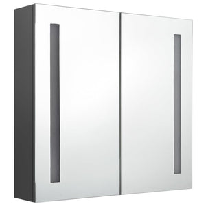 vidaXL LED Bathroom Mirror Cabinet Grey 62x14x60 cm