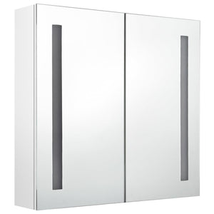 vidaXL LED Bathroom Mirror Cabinet Shining White 62x14x60 cm