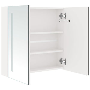 vidaXL LED Bathroom Mirror Cabinet Shining White 62x14x60 cm