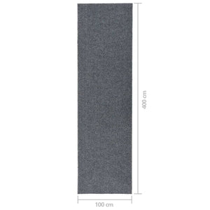 vidaXL Dirt Trapper Carpet Runner 100x400 cm Grey