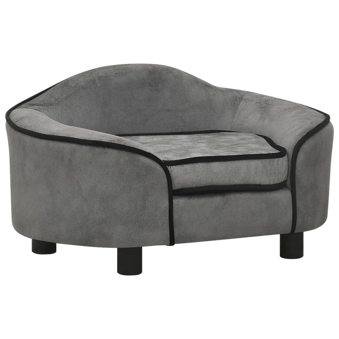 vidaXL Dog Sofa Grey 67x47x36 cm Plush