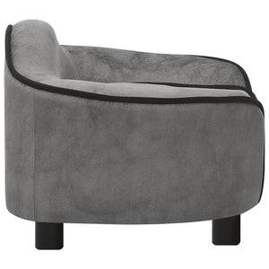 vidaXL Dog Sofa Grey 67x47x36 cm Plush