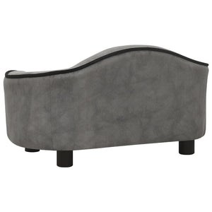 vidaXL Dog Sofa Grey 67x47x36 cm Plush