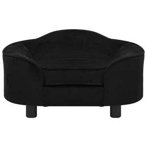 vidaXL Dog Sofa Black 67x47x36 cm Plush