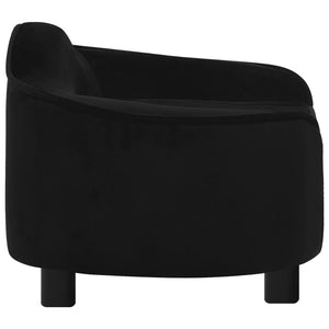 vidaXL Dog Sofa Black 67x47x36 cm Plush