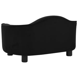 vidaXL Dog Sofa Black 67x47x36 cm Plush