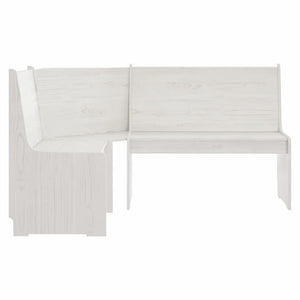 vidaXL Corner Bench REINE 151 cm White Solid Wood Pine