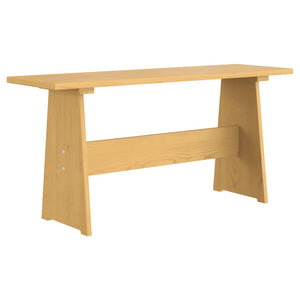 vidaXL Dining Table with Bench Honey Brown Solid Pinewood