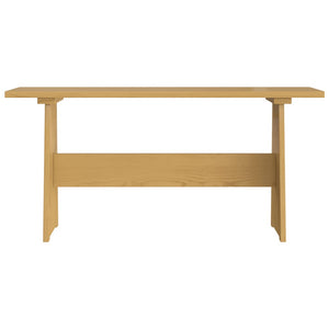 vidaXL Dining Table with Bench Honey Brown Solid Pinewood