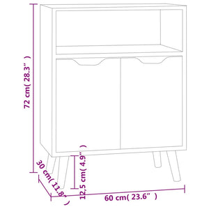 vidaXL Sideboard White 60x30x72 cm Engineered Wood