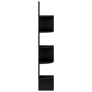 vidaXL Wall Corner Shelf Black 19x19x123 cm Engineered Wood