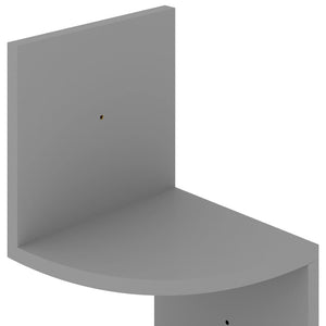 vidaXL Wall Corner Shelf Grey 19x19x123 cm Engineered Wood