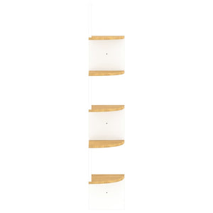 vidaXL Wall Corner Shelf White and Sonoma Oak 19x19x123 cm Engineered Wood