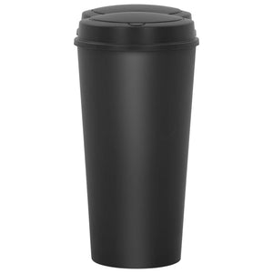 vidaXL Duo Bin Trash Can Black 50 L