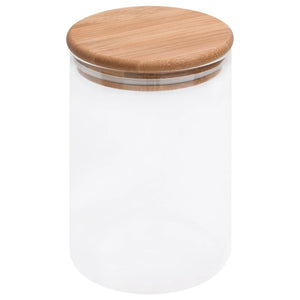 vidaXL Storage Glass Jars with Bamboo Lid 4 pcs 800 ml