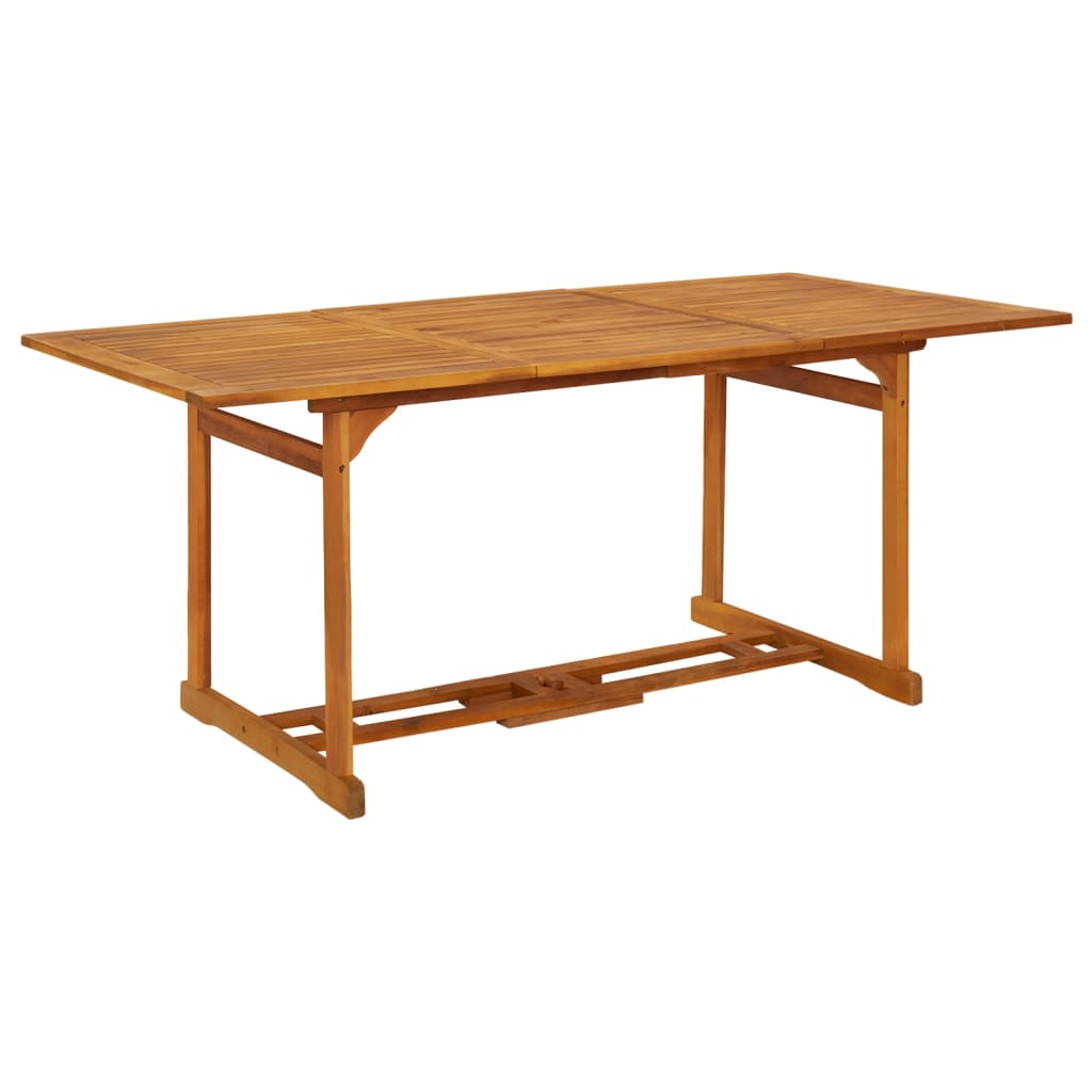 vidaXL Garden Dining Table 180x90x75 cm Solid Acacia Wood