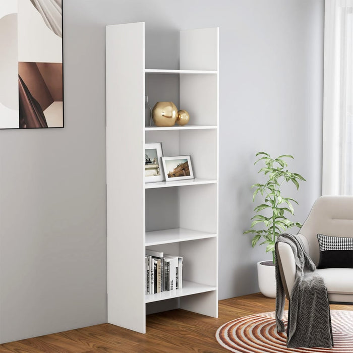 vidaXL Book Cabinet White 60x35x180 cm Engineered Wood