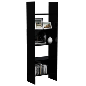 vidaXL Book Cabinet Black 60x35x180 cm Engineered Wood