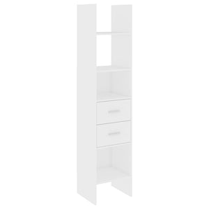 vidaXL Book Cabinet White 40x35x180 cm Engineered Wood