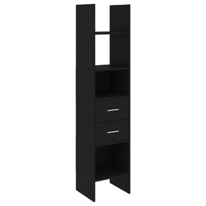 vidaXL Book Cabinet Black 40x35x180 cm Engineered Wood