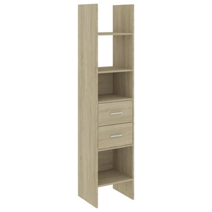 vidaXL Book Cabinet Sonoma Oak 40x35x180 cm Engineered Wood