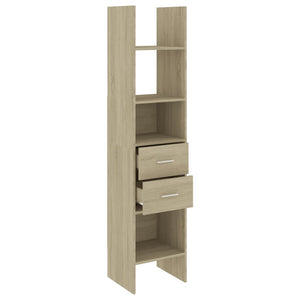 vidaXL Book Cabinet Sonoma Oak 40x35x180 cm Engineered Wood