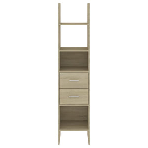 vidaXL Book Cabinet Sonoma Oak 40x35x180 cm Engineered Wood