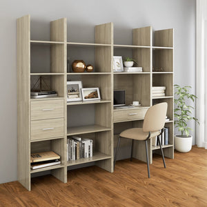 vidaXL Book Cabinet Sonoma Oak 40x35x180 cm Engineered Wood