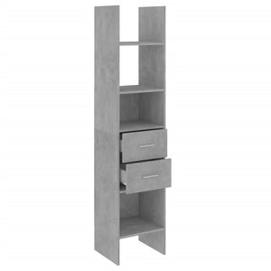 vidaXL Book Cabinet Concrete Grey 40x35x180 cm Engineered Wood