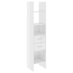 vidaXL Book Cabinet High Gloss White 40x35x180 cm Engineered Wood