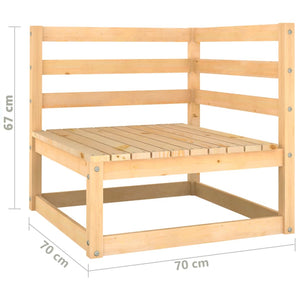 vidaXL Garden Corner Sofa Solid Wood Pine