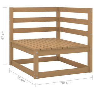 vidaXL Garden Corner Sofas 2 pcs Honey Brown Solid Wood Pine