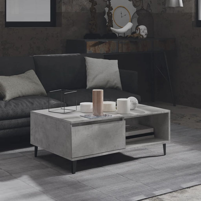 vidaXL Coffee Table Concrete Grey 90x60x35 cm Engineered Wood