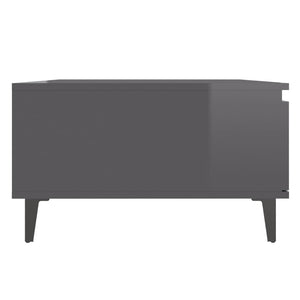 vidaXL Coffee Table High Gloss Grey 90x60x35 cm Engineered Wood