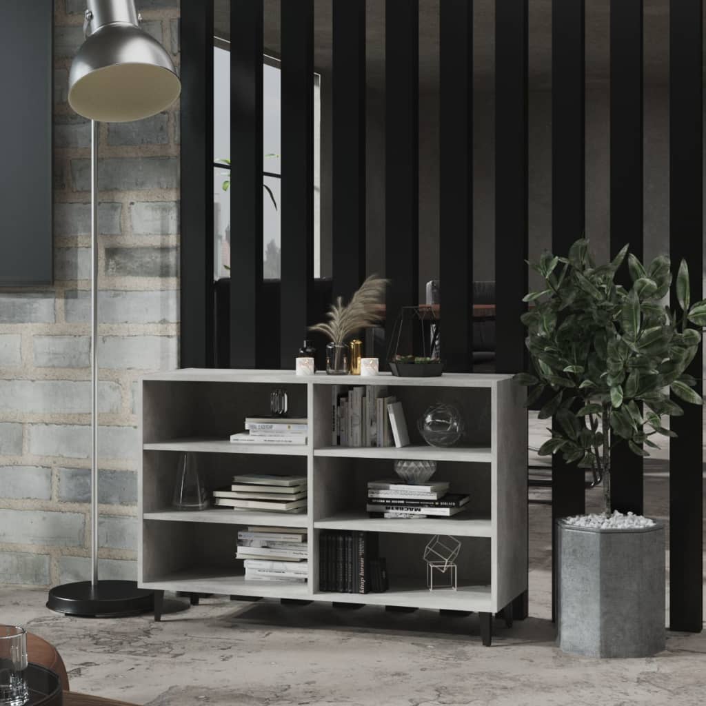 vidaXL Sideboard Concrete Grey 103.5x35x70 cm Engineered Wood