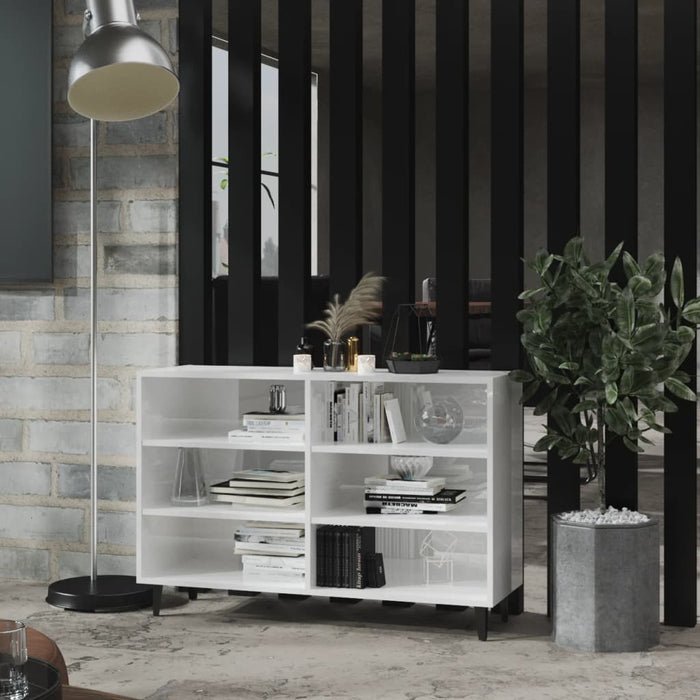 vidaXL Sideboard High Gloss White 103.5x35x70 cm Engineered Wood