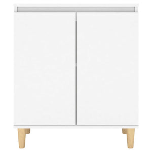 vidaXL Sideboard with Solid Wood Legs White 60x35x70 cm Engineered Wood