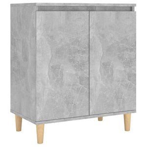 vidaXL Sideboard&Solid Wood Legs Concrete Grey 60x35x70 cm Engineered Wood