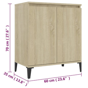 vidaXL Sideboard Sonoma Oak 60x35x70 cm Engineered Wood