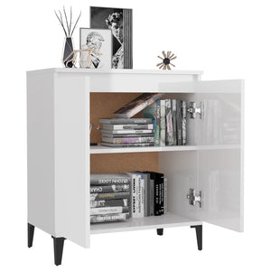 vidaXL Sideboard High Gloss White 60x35x70 cm Engineered Wood