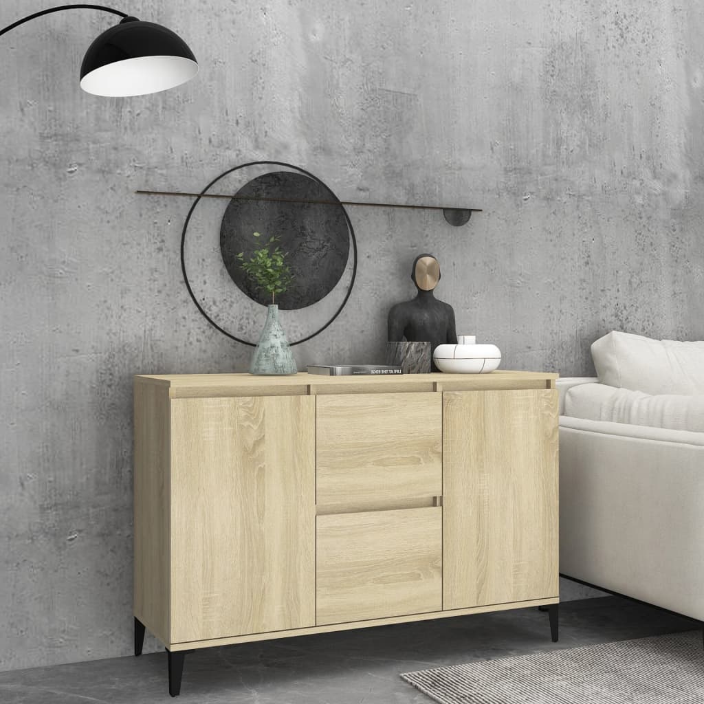 vidaXL Sideboard Sonoma Oak 104x35x70 cm Engineered Wood