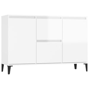 vidaXL Sideboard High Gloss White 104x35x70 cm Engineered Wood