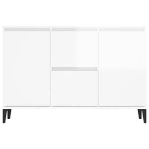 vidaXL Sideboard High Gloss White 104x35x70 cm Engineered Wood