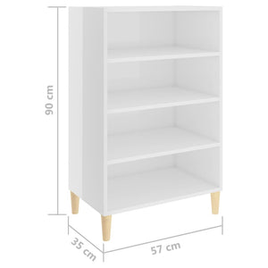 vidaXL Sideboard High Gloss White 57x35x90 cm Engineered Wood