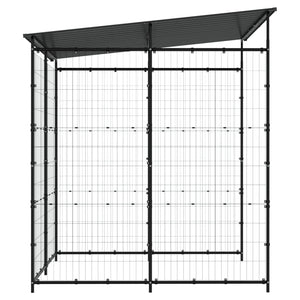 vidaXL Bicycle Shed 190x190x222 cm Steel Black