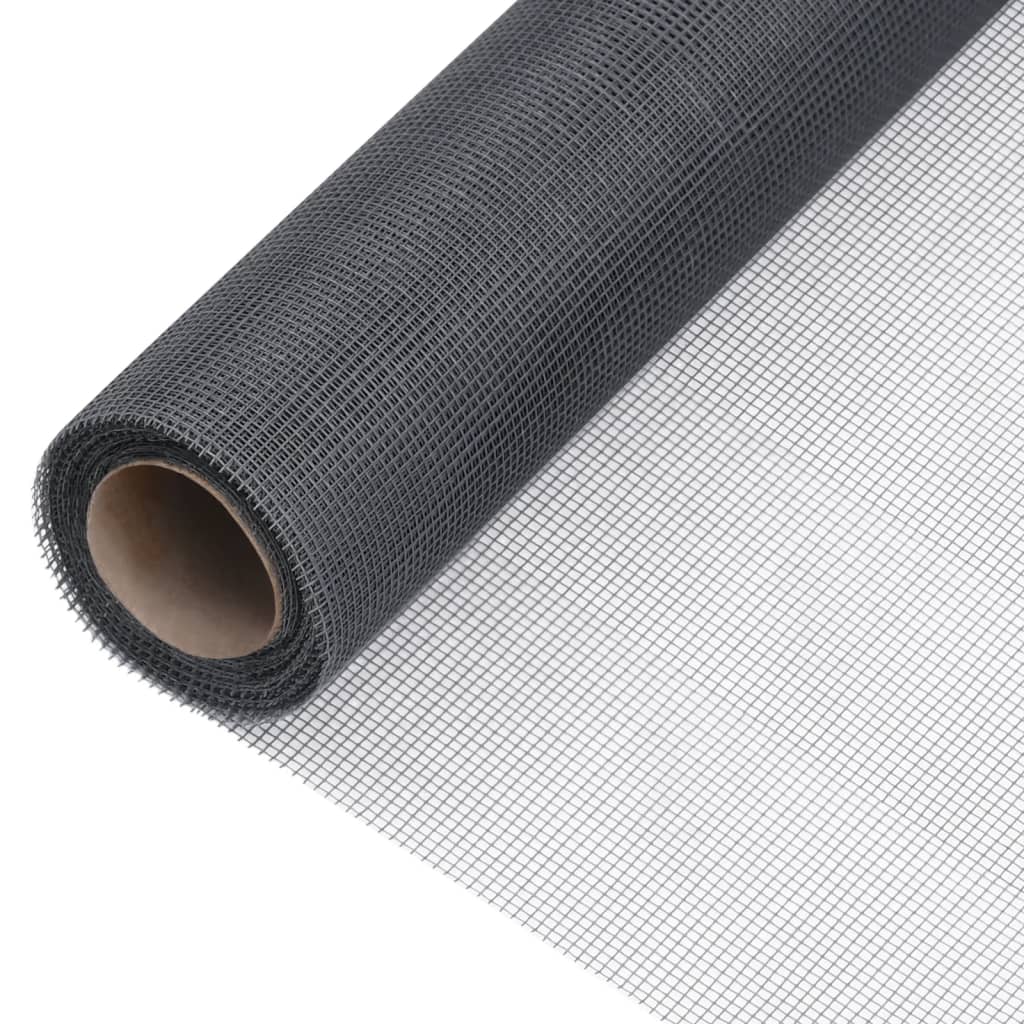 vidaXL Mesh Screen Fiberglass 60x500 cm Grey