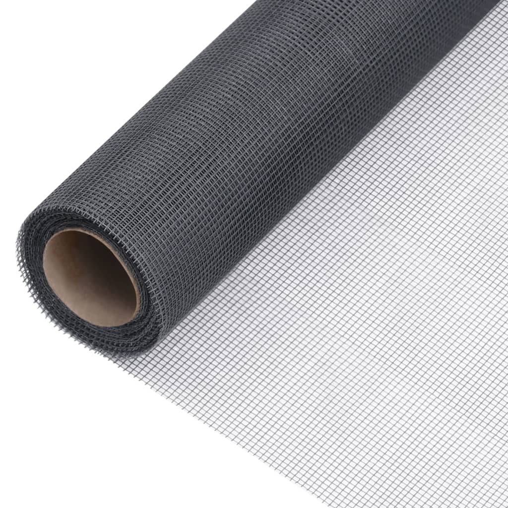 vidaXL Mesh Screen Fiberglass 80x500 cm Grey