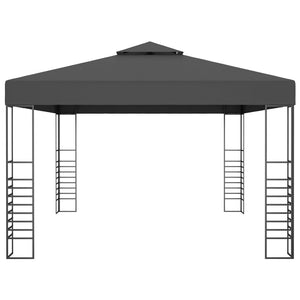 vidaXL Gazebo with LED String Lights 3x4 m Anthracite